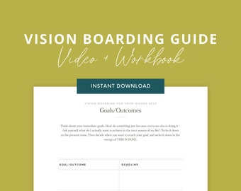 Vision Boarding Guide — Digital Planner, Vision Board Template, Vision Board Kit, Vision Board Planner, Vision Board Printable, Supplies