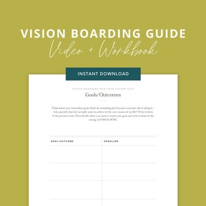 Vision Boarding Guide — Digital Planner, Vision Board Template, Vision Board Kit, Vision Board Planner, Vision Board Printable, Supplies