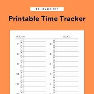 Time Tracker Planner | 15-Minute Time Tracker Printable | Printable Planner | Goal Action Plan | Goal Journal | Monthly Goals Tracker