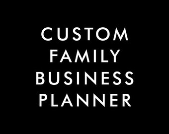 Personalized Family Business Planner