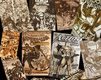 Comic Hülle | Beliebig | 3D Comic Buch Replik | Holz Comic | 3D |