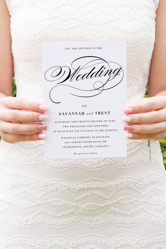 Wedding Invitation Template INSTANT DOWNLOAD Wedding invite Etsy