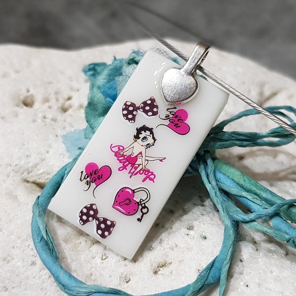 collier betty boop, pendentif betty boop, collier tatouage betty boop