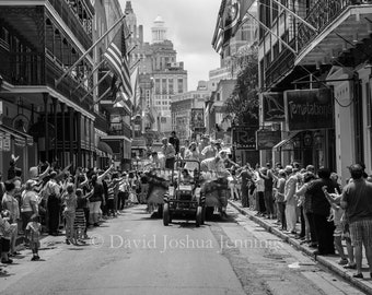 The Rites of Spring - Easter Parade - New Orleans 2017 - Fine Art Photograph - Bourbon Street - Street - Black and White - French Quarter