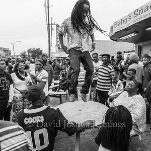 Sunday at Baby's Snacks New Orleans 2016 Fine Art Photograph Street Photography Black and White Fine Art Print Second Line image 1