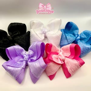 Boutique Style Bow: Basic Pink Blue Purple White Black Lace