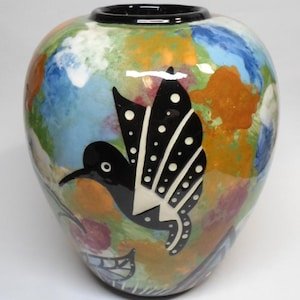 Vintage MANA POTTERY VASE - Hummingbird Design Studio Ceramics Arizona 5.25" Tall