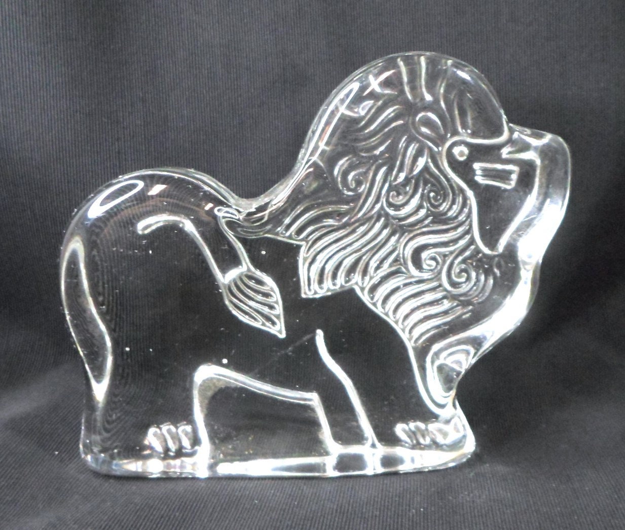 KOSTA BODA　Zooシリーズ ライオン Vintage KOSTA BODA LION Glass Figurine Zoo Series Swedish Glass