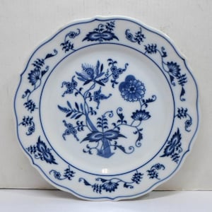 Vintage BLUE DANUBE BREAD Plate Blue Onion Pattern Rectangle Mark 6.75&quot; Diam
