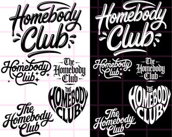 Homebody Club PNG Bundle - Lustige Mama - Trendy Shirt Digitaler Download