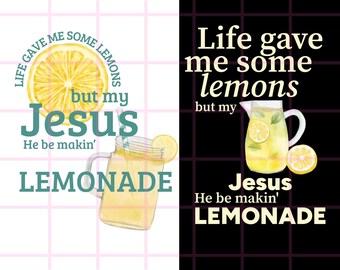 Christian Lemonade PNG-bundel: Summer Faith Design (digitale download)