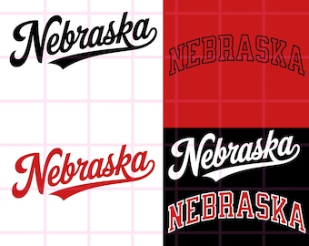 Pacchetto di immagini PNG con tipografia del Nebraska: Orgoglio di Stato (Download digitale)