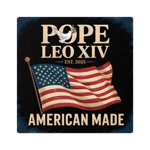 Adesivi quadrati patriottici di Papa Leone XIV, decorazioni di produzione americana, ideali per festival, casa, regali, adesivi per interni/esterni, adesivi per tutte le stagioni.