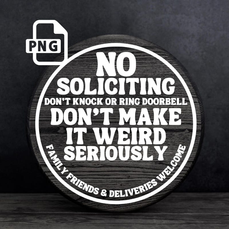 Funny Vertical No Soliciting Sign - Etsy UK