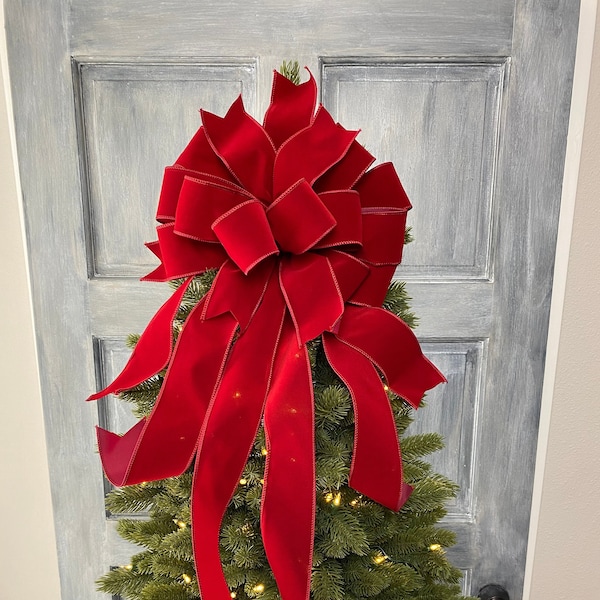 Tree Topper Bow Etsy