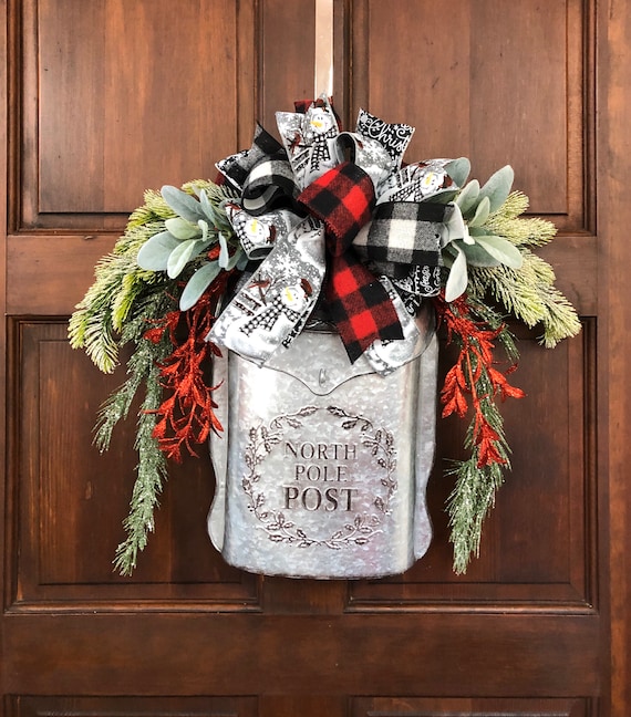 Christmas Mailbox Wreath Best Seller Wreath Farmhouse Etsy