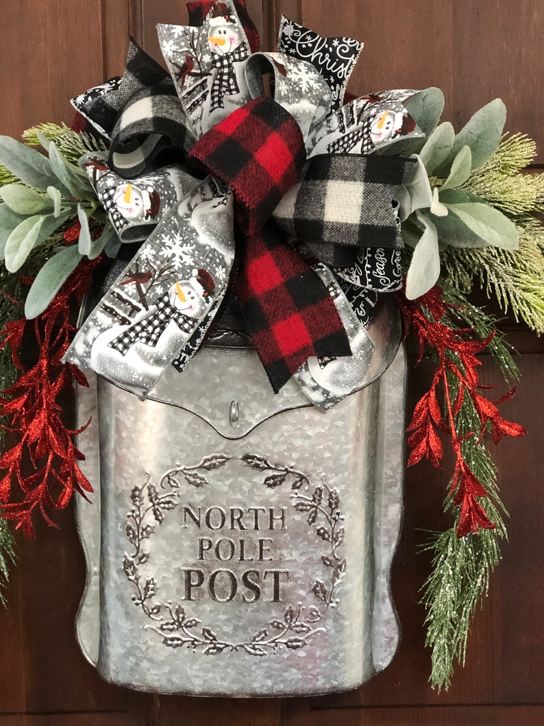 Christmas Mailbox Wreath Best Seller Wreath Farmhouse Etsy
