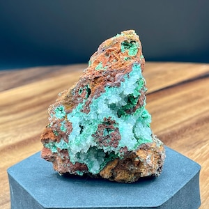 Green Rosasite with Calcite Specimen