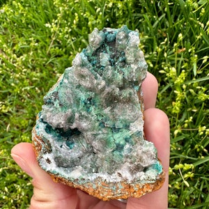 Rosasite and Calcite Specimen
