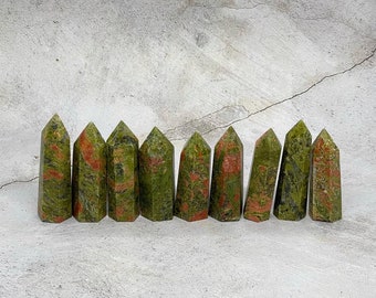 Unakite Point: Vision Stone, Heart Chakra Balancing