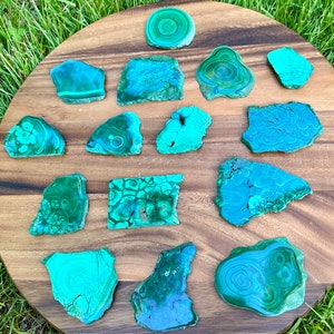 Natural Malachite Slabs Choose Your Own - malachite Chrysocolla