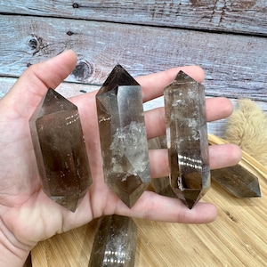 Arkansas Black Smoky Quartz  DT’s Double Terminated ONE
