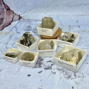 Druzy Spirit Quartz Set with Marcasite and Sphalerite