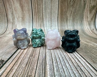 クリスタルキツネ彫刻 クリスタル九尾の猫 - Etsy 日本