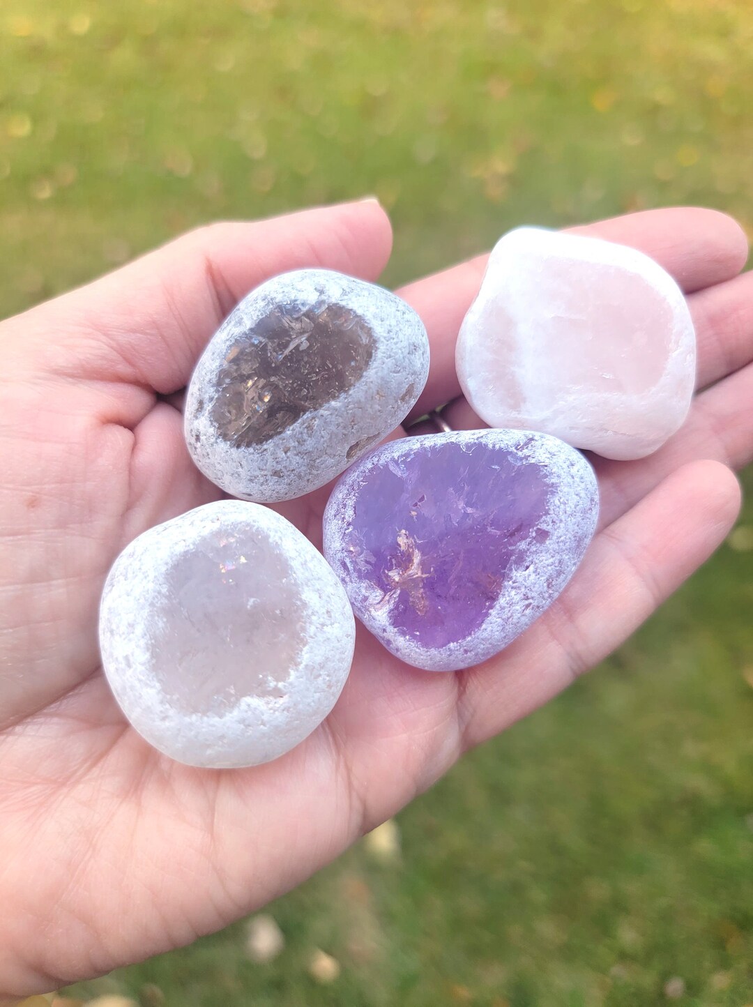 Seer Stones Emma Eggs Amethyst smoky Clear Rose Quartz Etsy