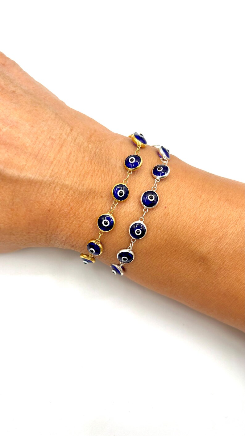 Pulsera De Ojo Malvado De Oro De 14 Quilates: Amuleto De Pro | Cuotas