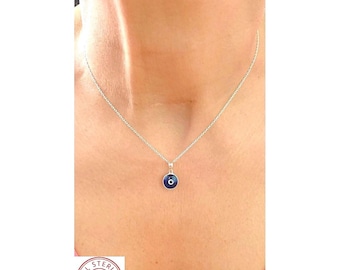 Evil Eye Charm Necklace, Gold Evil Eye, 925 Silver Evil Eye Pendant, Bridesmaid gift, Girls Necklace, Protection necklace, Best friend gift