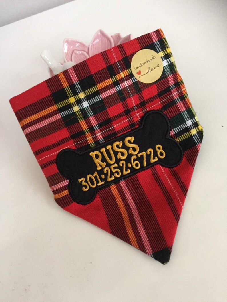 Personalised Dogs Bandana XS S M L. Any Name Can Be Etsy