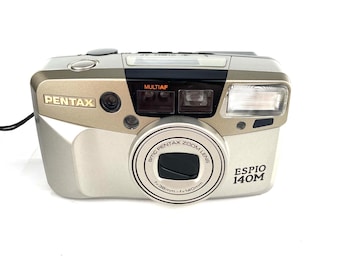Pentax Espio 140 35mm Film Zoom Auto Focus Camera With Case