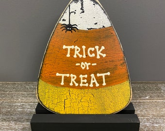 Halloween Decor Trick or Treat Candy Corn