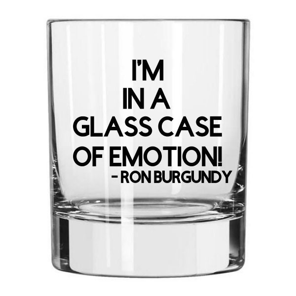 Rocks Glass, Anchorman Quotes, Anchorman Glass, Whiskey Glass, Scotch Glass, Anchorman, Ron Burgundy, Drinking Gifts, Movie Quotes, Glass