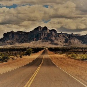 Arizona Highway Print, Superstition Mountains Print, Lost Dutchman Park Photography, Fine Art Print, Arizona Photography, Arizona Art