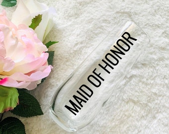 Maid of Honor, Champagne Flute, Maid of Honor Gift, Bridal Party Gifts, Gifts for Her, Best Friend Gifts, Wedding, Party Decor