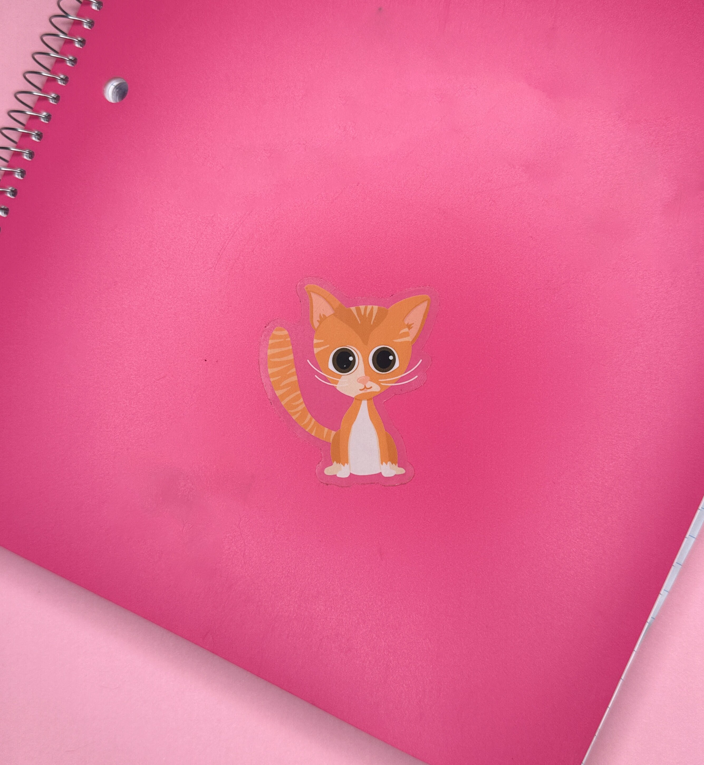Norman the Tabby Cat Vinyl Die Cut Sticker | Orange Kitten Sticker ...