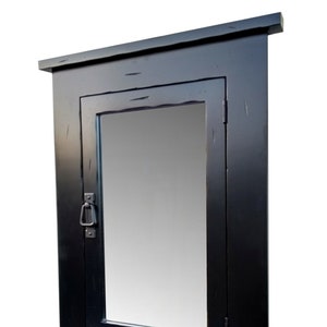 Rustic Mission Recessed Medicine Cabinet / BLACK Finish