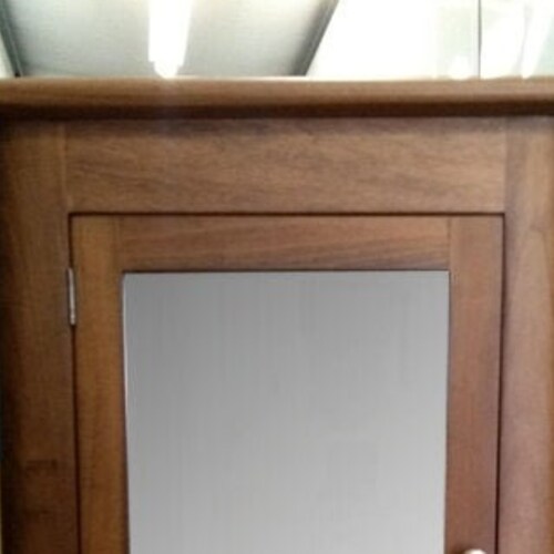 Madrid Recessed Medicine in Medium Walnut Finish Etsy