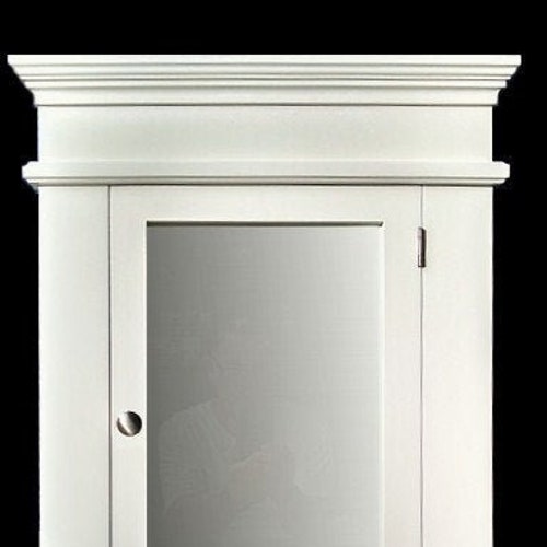 Rosette Recessed Medicine / White Finish / Handmade & Etsy