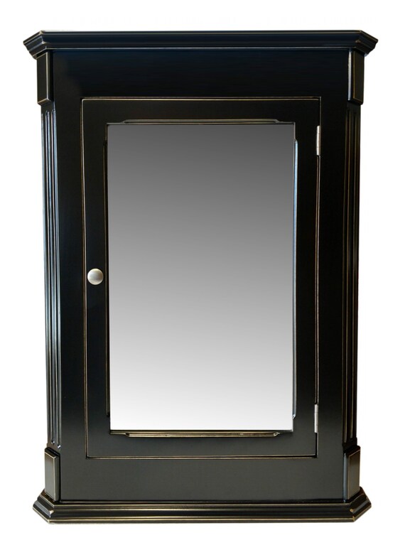 Ludwig Recessed Medicine Cabinet Antique Black Finish Etsy