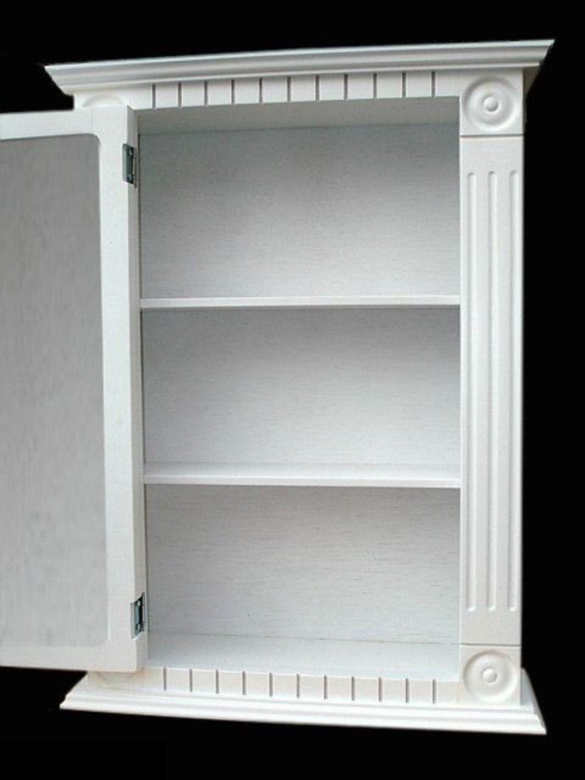Rosette Recessed Medicine Cabinet / White Finish / Handmade & - Etsy