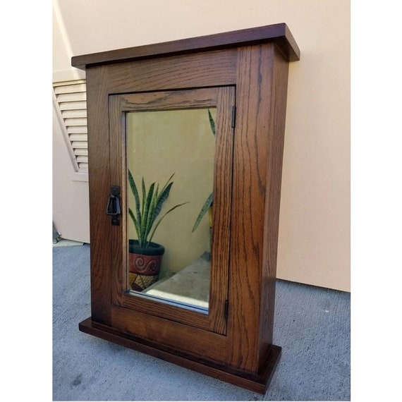Mission Oak Medicine Cabinet Dark Finish Etsy UK