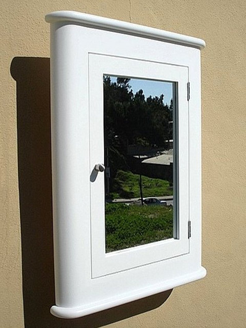 Madrid White Recessed Medicine Cabinet White Finish Etsy