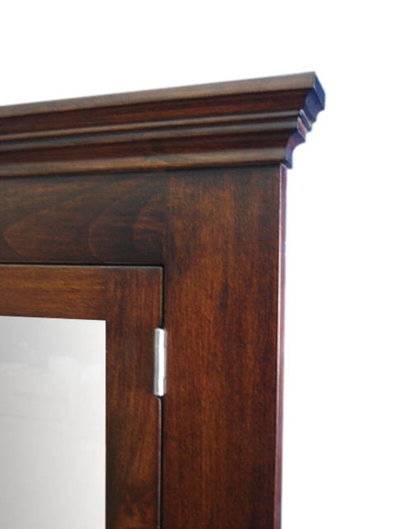 Dark Walnut Recessed Medicine & Mirror / Michelle Etsy