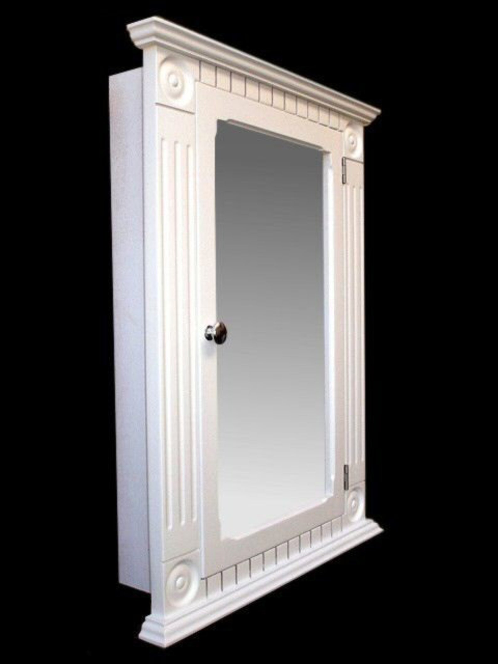 Rosette Recessed Medicine / White Finish / Handmade & Etsy