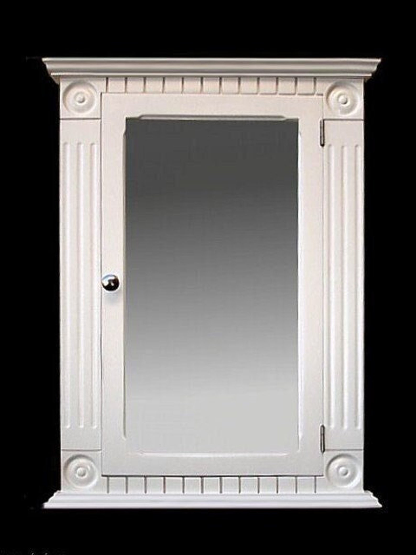 Rosette Recessed Medicine Cabinet / White Finish / Handmade & - Etsy