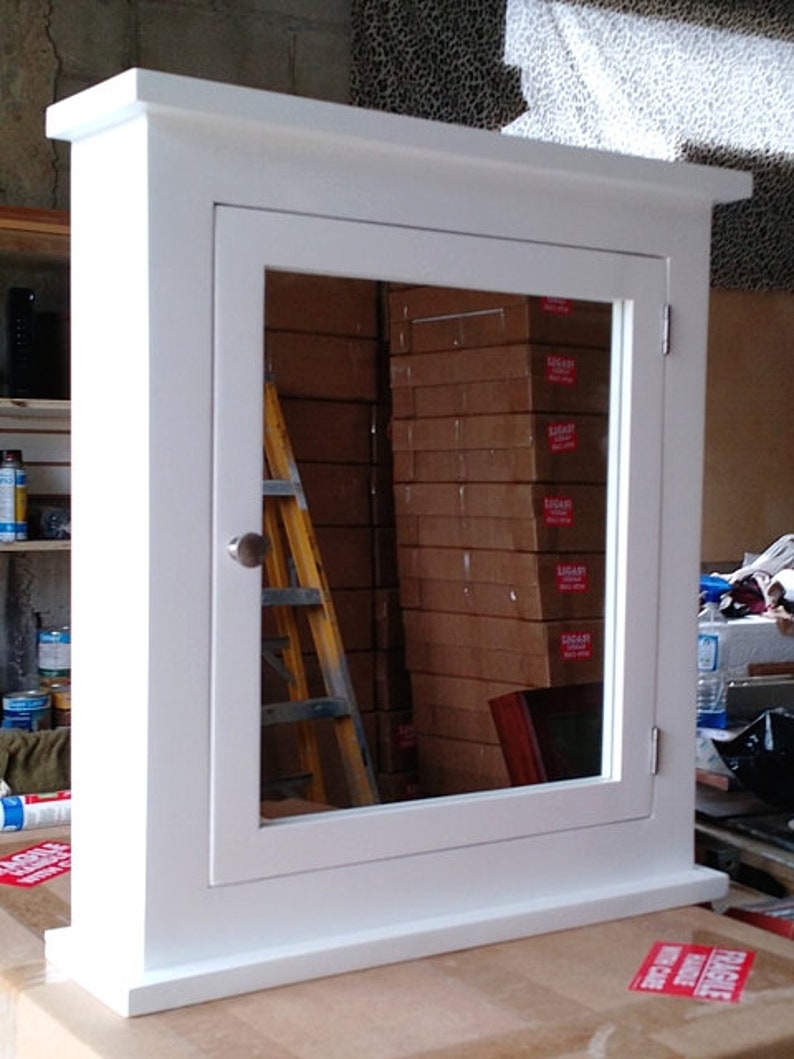 22w X 27h X 6d Mission Medicine Cabinet White Finish Etsy