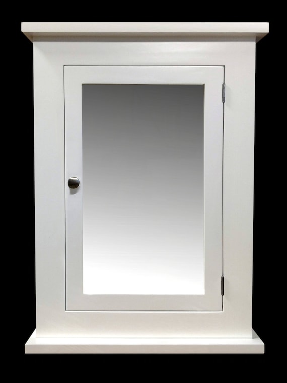 Mission Medicine White Finish / Handmade & Solid Wood Etsy